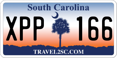 SC license plate XPP166