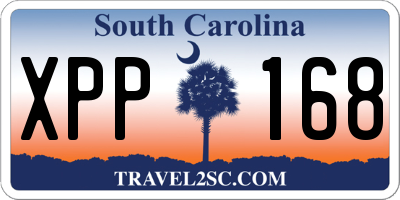 SC license plate XPP168
