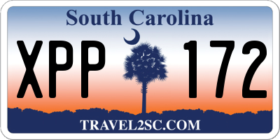 SC license plate XPP172