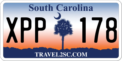 SC license plate XPP178