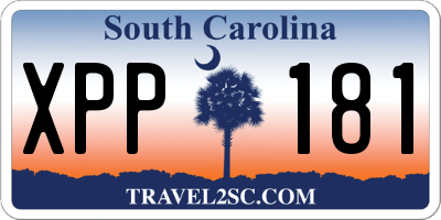 SC license plate XPP181