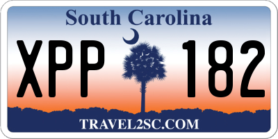 SC license plate XPP182