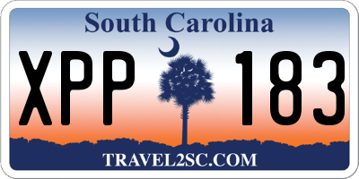 SC license plate XPP183