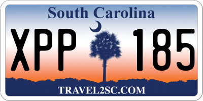 SC license plate XPP185