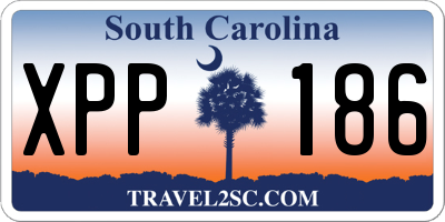 SC license plate XPP186
