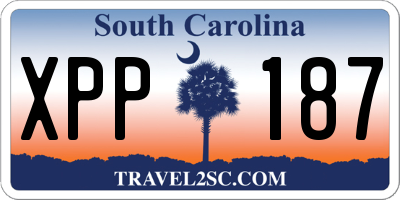 SC license plate XPP187