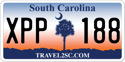 SC license plate XPP188