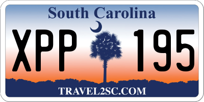 SC license plate XPP195