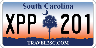 SC license plate XPP201