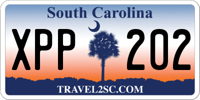 SC license plate XPP202