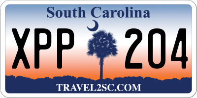 SC license plate XPP204