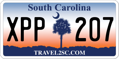 SC license plate XPP207