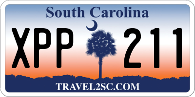 SC license plate XPP211