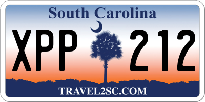 SC license plate XPP212