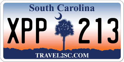 SC license plate XPP213