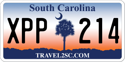 SC license plate XPP214