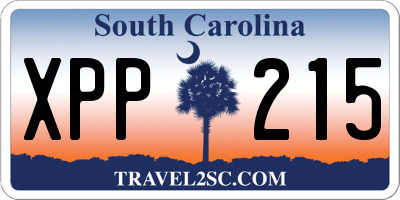 SC license plate XPP215