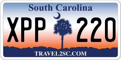 SC license plate XPP220