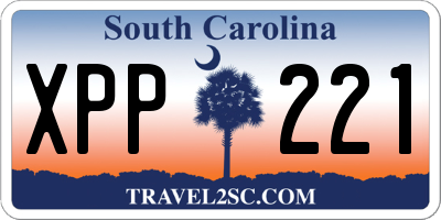 SC license plate XPP221