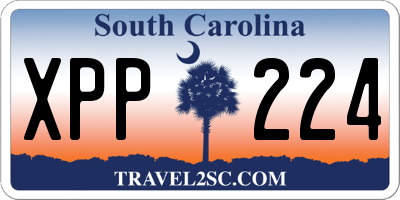 SC license plate XPP224