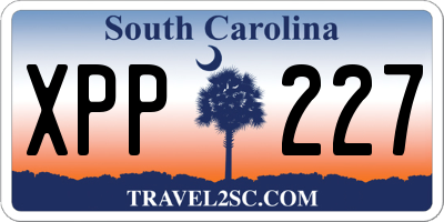 SC license plate XPP227