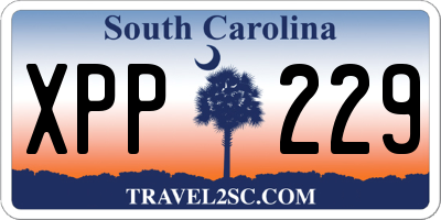 SC license plate XPP229