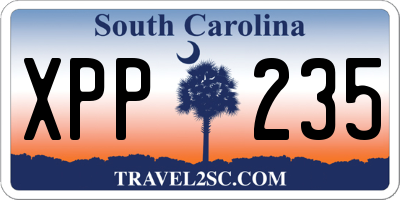SC license plate XPP235