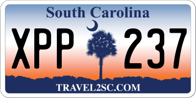 SC license plate XPP237