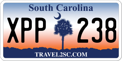 SC license plate XPP238