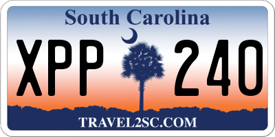 SC license plate XPP240