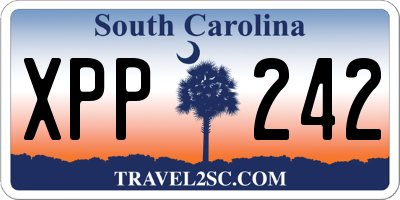 SC license plate XPP242