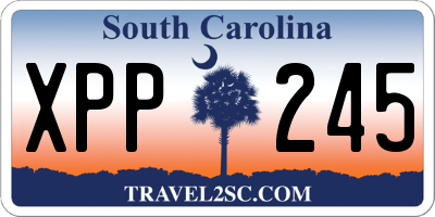 SC license plate XPP245