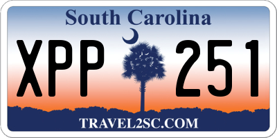 SC license plate XPP251