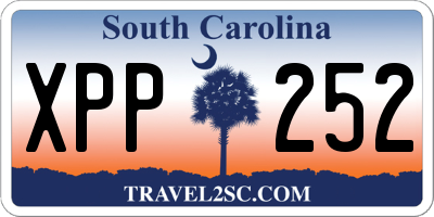 SC license plate XPP252