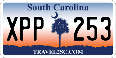 SC license plate XPP253