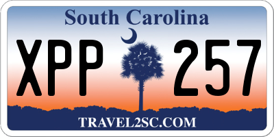 SC license plate XPP257