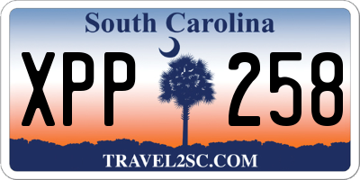 SC license plate XPP258