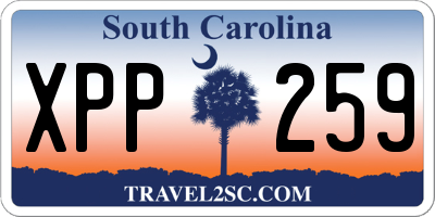 SC license plate XPP259