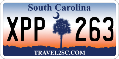 SC license plate XPP263