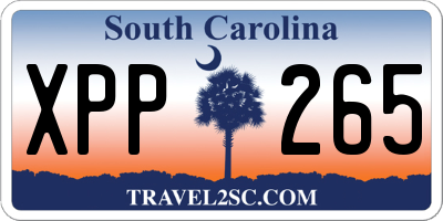 SC license plate XPP265