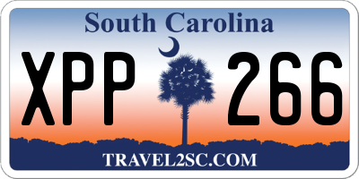 SC license plate XPP266