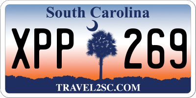 SC license plate XPP269