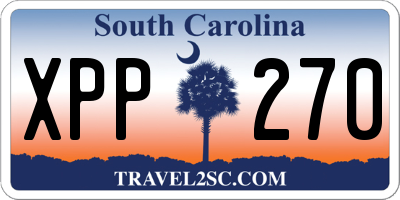 SC license plate XPP270