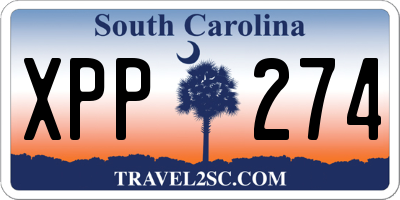 SC license plate XPP274