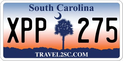 SC license plate XPP275