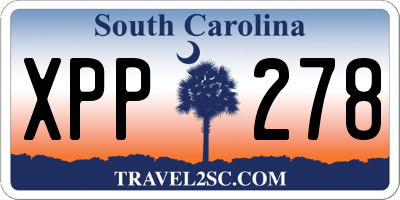 SC license plate XPP278