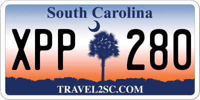 SC license plate XPP280