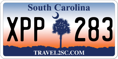 SC license plate XPP283