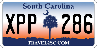 SC license plate XPP286