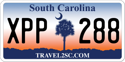 SC license plate XPP288
